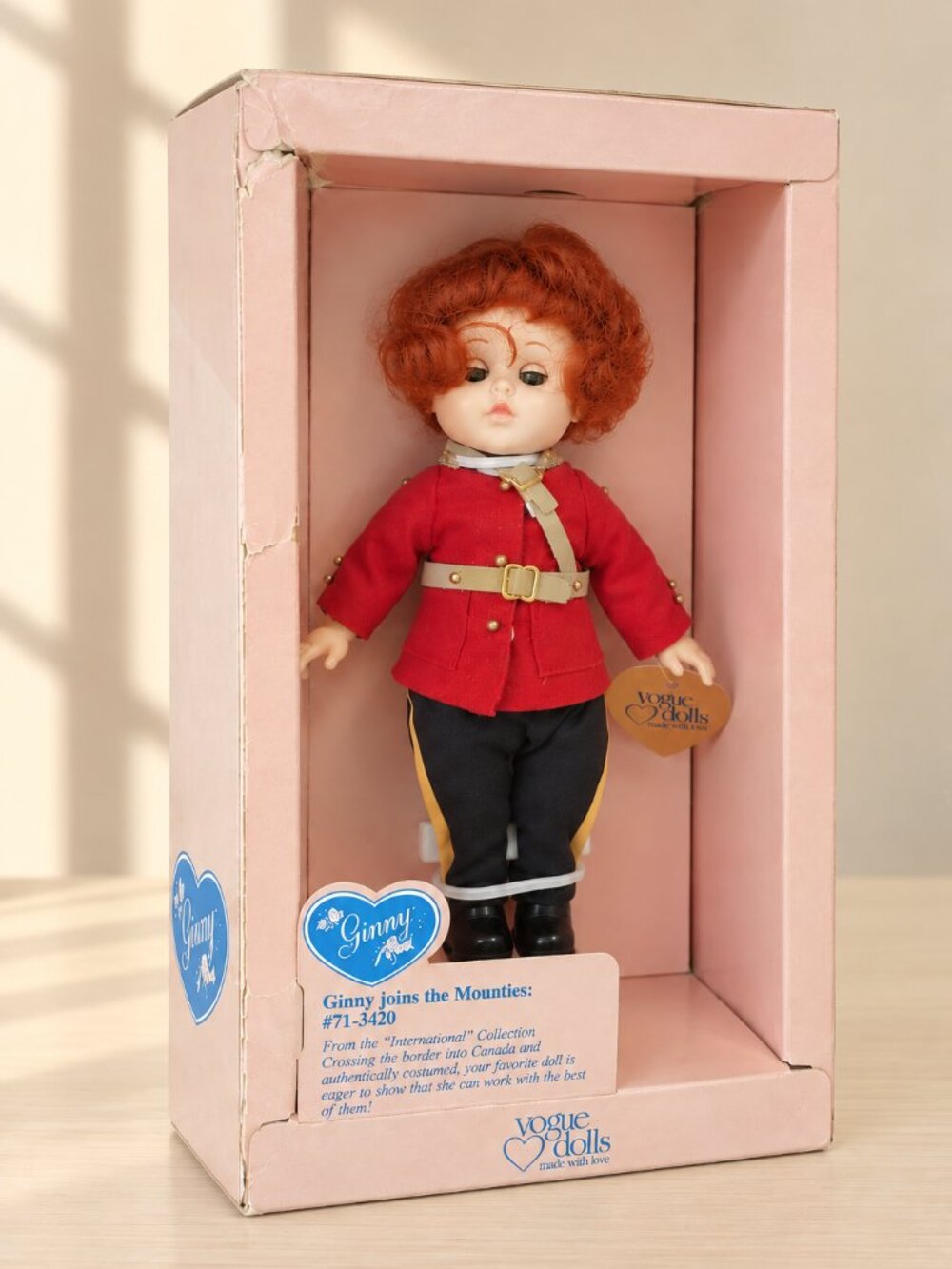 Vogue Ginny Doll RCMP Mountie Royal Canadian Mounted Police Canada 8" with Box